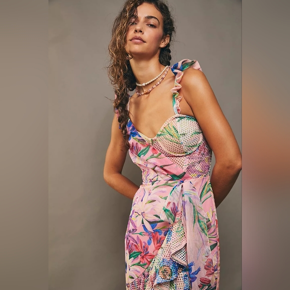 PatBO Iris Lace Bustier Maxi Dress - Picture 3 of 4